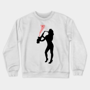 saxophone girl Crewneck Sweatshirt